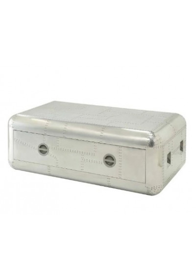 Aluminum Rectangle Aircraft Coffee Table Trunk