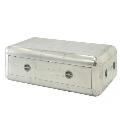 Aluminum Rectangle Aircraft Coffee Table Trunk