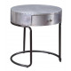 Aluminum Industrial Aircraft Round Accent Side Table 