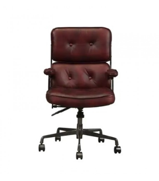 Executive Office Desk Chair Vintage Top, Top Grain Leather Office Chair