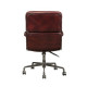 Executive Office Desk Chair Vintage Top Grain Leather Swivel