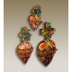 Spanish Style Ornate Painted Hearts Wall Decor