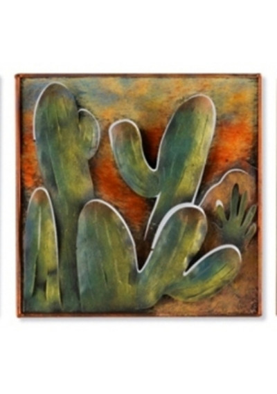 Metal Southwestern Saguaro Cactus Desert  Wall Art