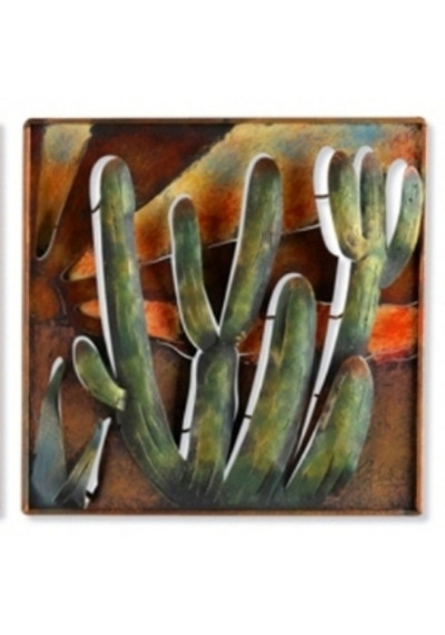 Southwestern Saguaro Cactus Desert Scene Wall Art