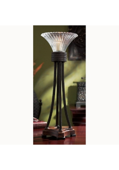Tall Metal & Glass Candle Holder