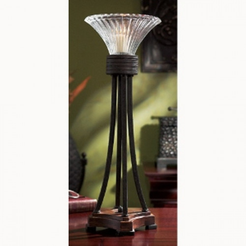 Tall Metal & Glass Candle Holder