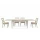 Rustic Weathered White Extendable Dining Table