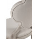 Antique White Finish Clover Quatrefoil Back Dining Chair 