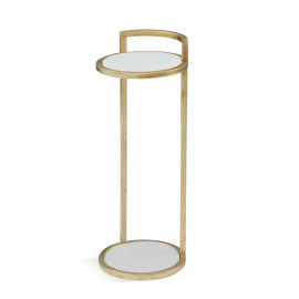 Slender Gold Martini Accent Side Table