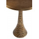 Brass Hammered Round Base Martini Accent Side Table