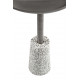Dark Silver Pewter Top Terrazzo Base Martini Accent Side Table