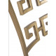 Gold Greek Key Geometric Back Armless Dining Chair 