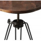 Industrial Style Wood & Iron Adjustable Accent Table