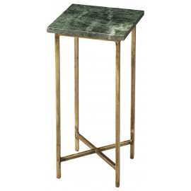 Emerald & Gold Stone End Table
