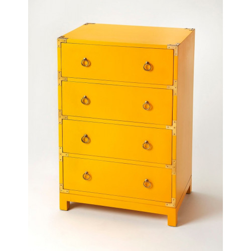 Bright Yellow Side Table Chest