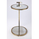 Gold Leaf & Antique Mirror Accent Table