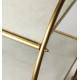 Gold Metal & Off White Marble Circular Frame Bar Cart 