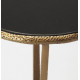 Black Stone Top Hammered Gold Base Accent Table