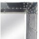 Silver Industrial Airplane Rivet Wing Wall Mirror