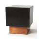 Black & Copper Base Square Iron Cube Bunching Accent Table