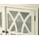 White Wood Cabinet Sideboard Fretwork Doors