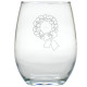 Holiday Wreath Stemless Wine Glasses Set of 12