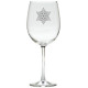 Star of David Hanukkah Wine Glasses Set of 8