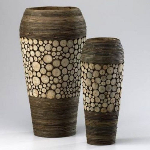 Birch Wood & Walnut Vases 2