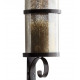 Extra Tall Rustic Bronze Metal & Glass Industrial Wall Sconce
