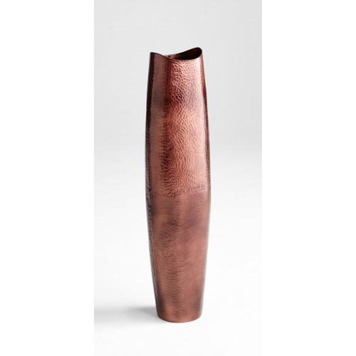 Tall Copper Dimpled Vase