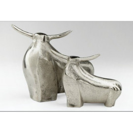 Aluminum Bull Steer Sculptures
