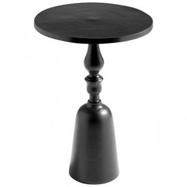 Black Spindle Aluminum Accent Side Table