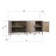 Reclaimed Pine Exploding Design Dark Metal Base Sideboard Cabinet