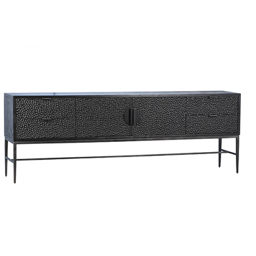 Extra Long Wood & Iron Speckled Front Sideboard 