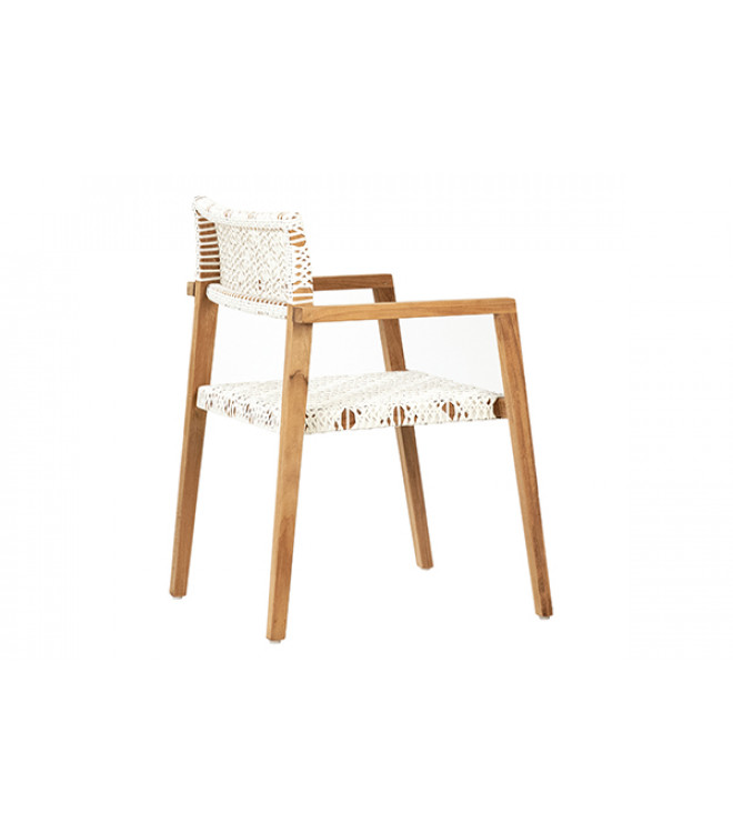 White Synthetic Rattan Natural Teak, White Wood And Rattan Dining Chairs