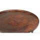 Round Rustic Iron Copper Top Coffee Table