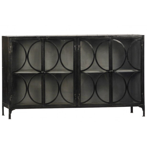 Circle Design Hand Crafted Steel Sideboard