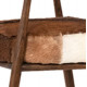 Brown & White Hair on Hide with Rustic Wood Accent & Dining Chair 