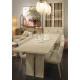 White Grey Knotty Pine Dining Table 