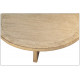 Reclaimed Solid Pine White Wash Wood Round Coffee Table