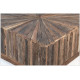 Reclaimed Mango Wood Starburst Design Top Coffee Table 