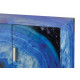Blue Glass Painted Agate Design Sideboard Cabinet
