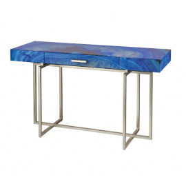 Blue Glass Petite Writing Desk