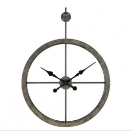 Weathered Iron Industrial Backless Wall Clock
