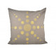Gold Sunburst Design Grey Accent Throw Pillow