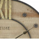 Worn Wood Metal Roman Numeral Industrial Wall Clock