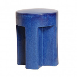 Cobalt Blue Ceramic Garden Stool Table