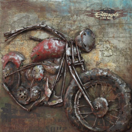 Three Dimensional Motorcycle Art Mixed Media
