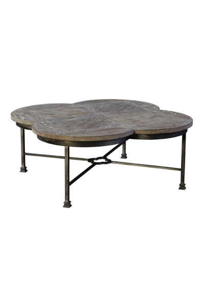 Clover Design Oak Wood Coffee Table