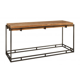 Rustic Industrial Reclaimed Pine & Iron Console Sofa Table